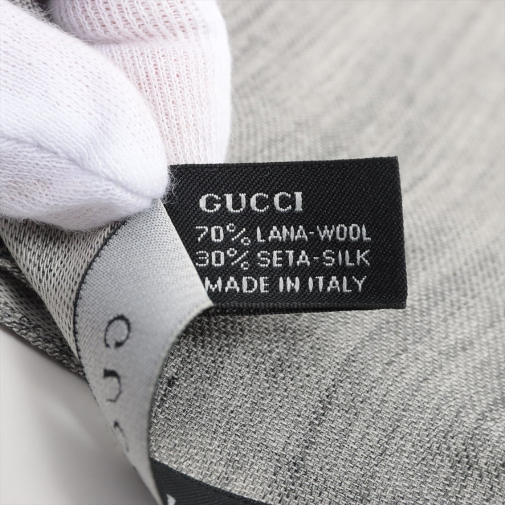 Gucci Logo Wool and Silk Shawl Luke New - Picture 4 of 5